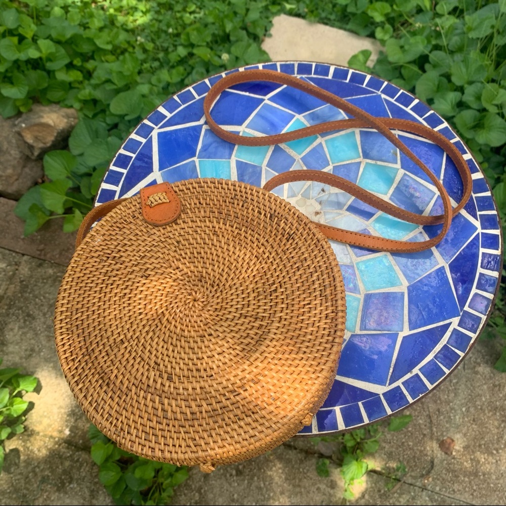 Woven Rattan Purse